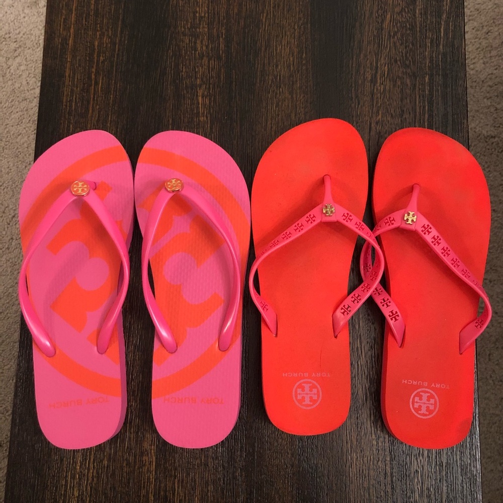 Tory Burch Flip Flops (two pair)